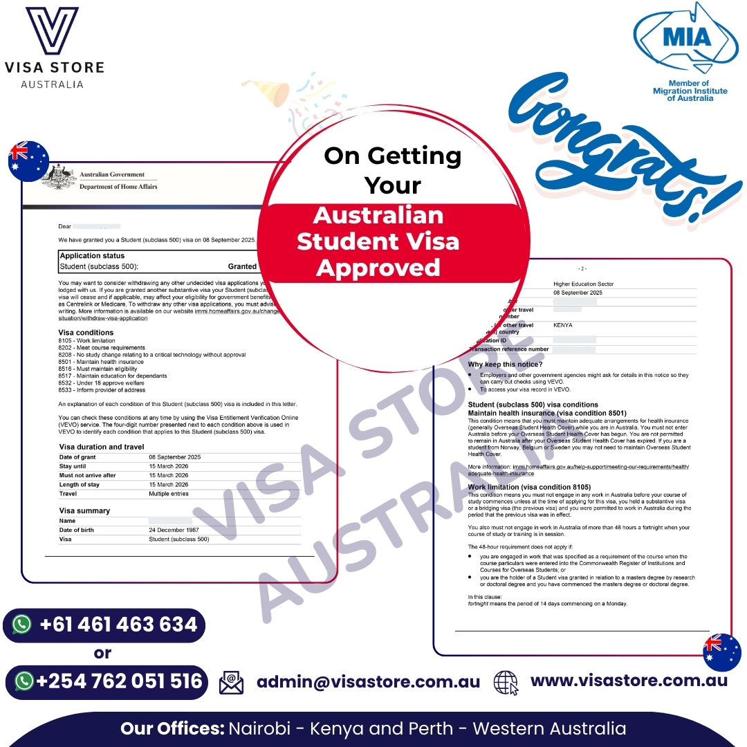 IMMI 500 Student Visa